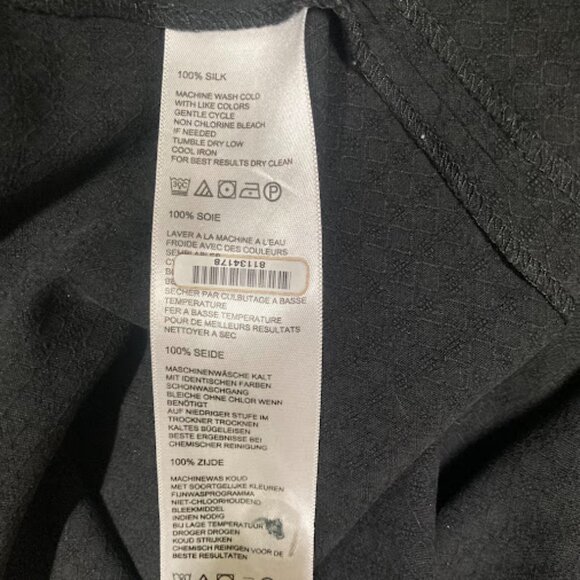 TOMMY BAHAMA Black 100% Silk Textured Hawaiian Short Sleeve Casual Button Up L - Picture 6 of 8